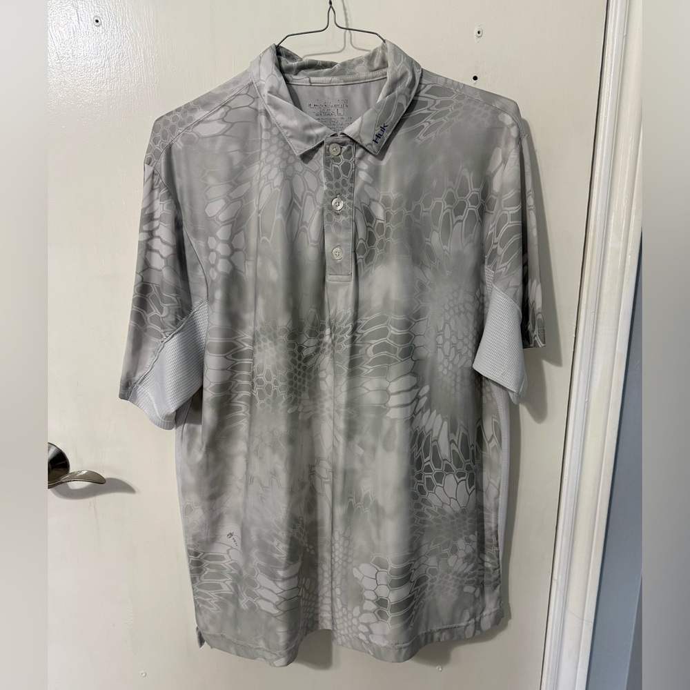 Huk Men's Light Gray Performance Polo